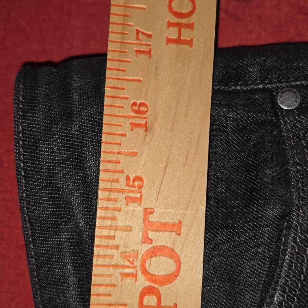Paige Jeans Melrose Classic Rise Black Denim Stretch Straight Leg Womens Size 30 - Picture 13 of 16
